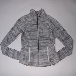 Lululemon Hustle In Your Bustle Jacket In Space Dye Camo White Silver Spoon 4